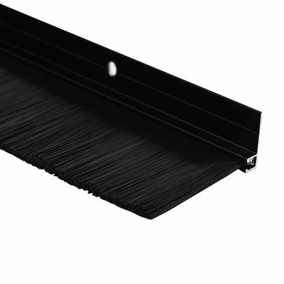 Spazzole per porte a vite 6 pcs Nero 100 cm Lega di alluminio | homemem39