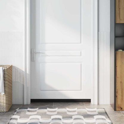 Spazzole per porte a vite 6 pcs Nero 100 cm Lega di alluminio | homemem39