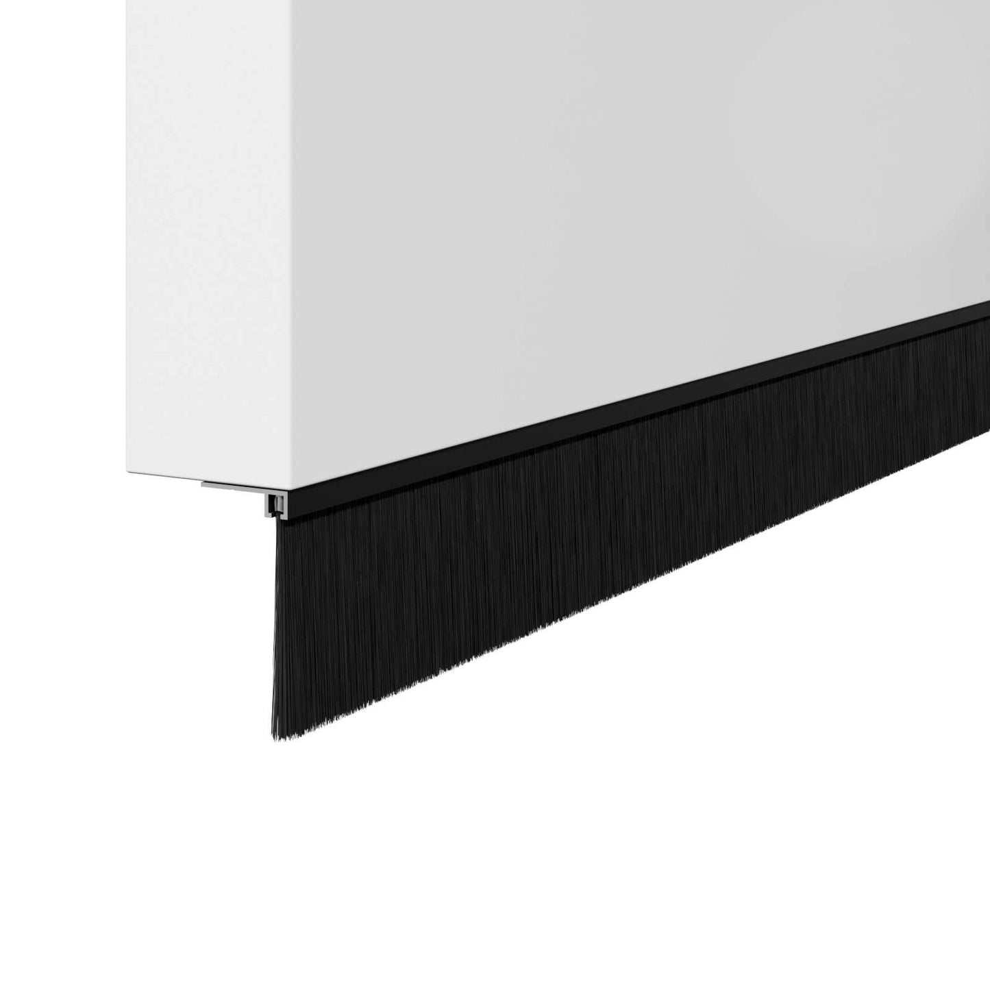Spazzole per porte a vite 6 pcs Nero 100 cm Lega di alluminio | homemem39