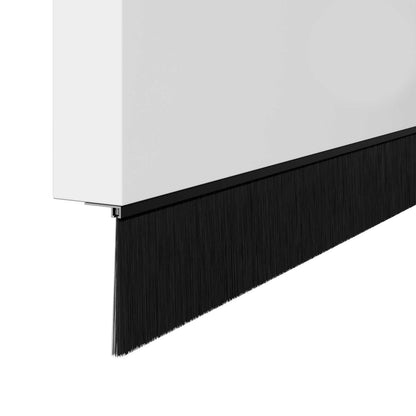 Spazzole per porte a vite 6 pcs Nero 100 cm Lega di alluminio | homemem39