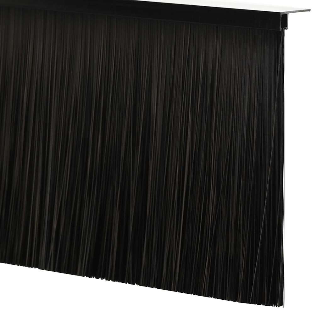 Spazzole per porte a vite 6 pcs Nero 100 cm Lega di alluminio | homemem39