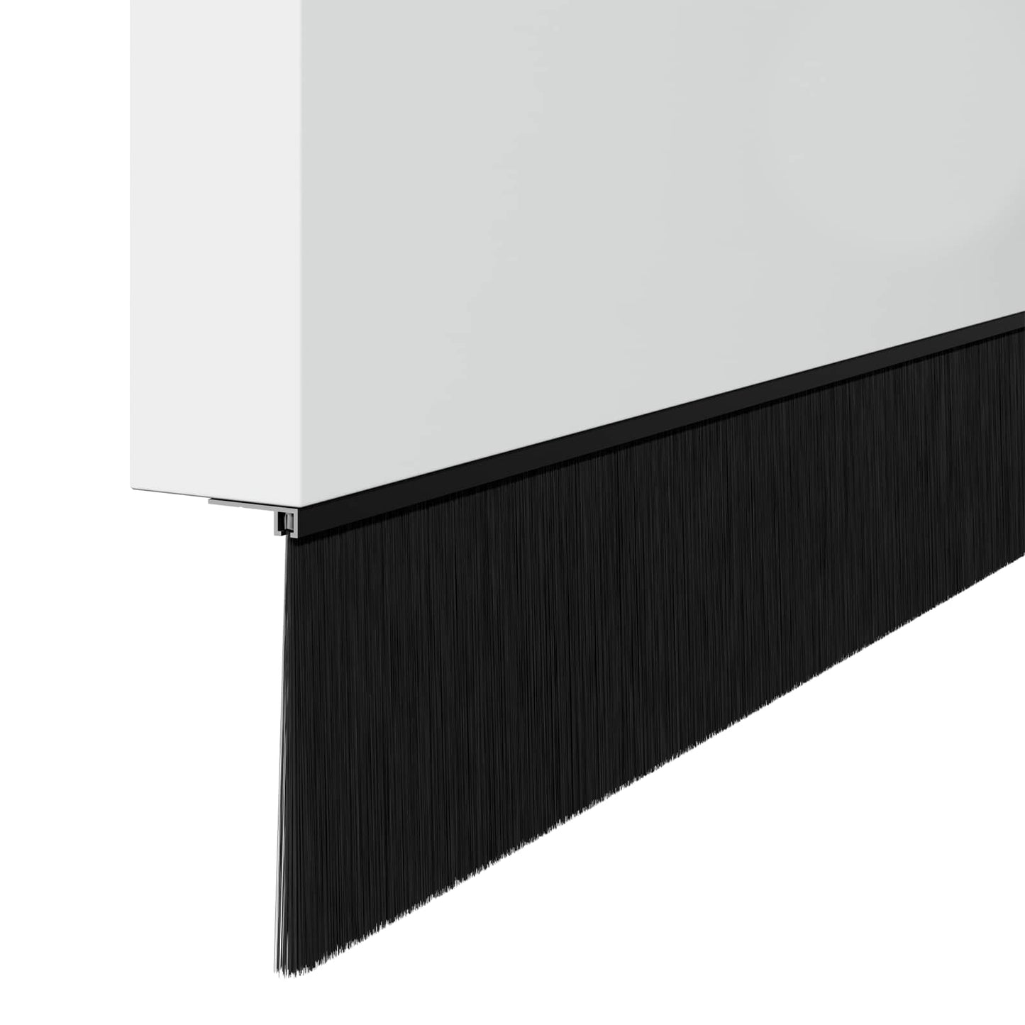 Spazzole per porte a vite 6 pcs Nero 100 cm Lega di alluminio