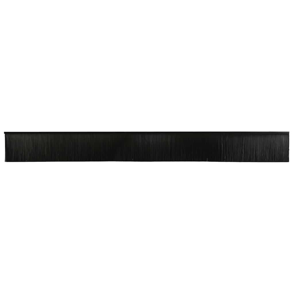 Spazzole per porte a vite 6 pcs Nero 100 cm Lega di alluminio | homemem39
