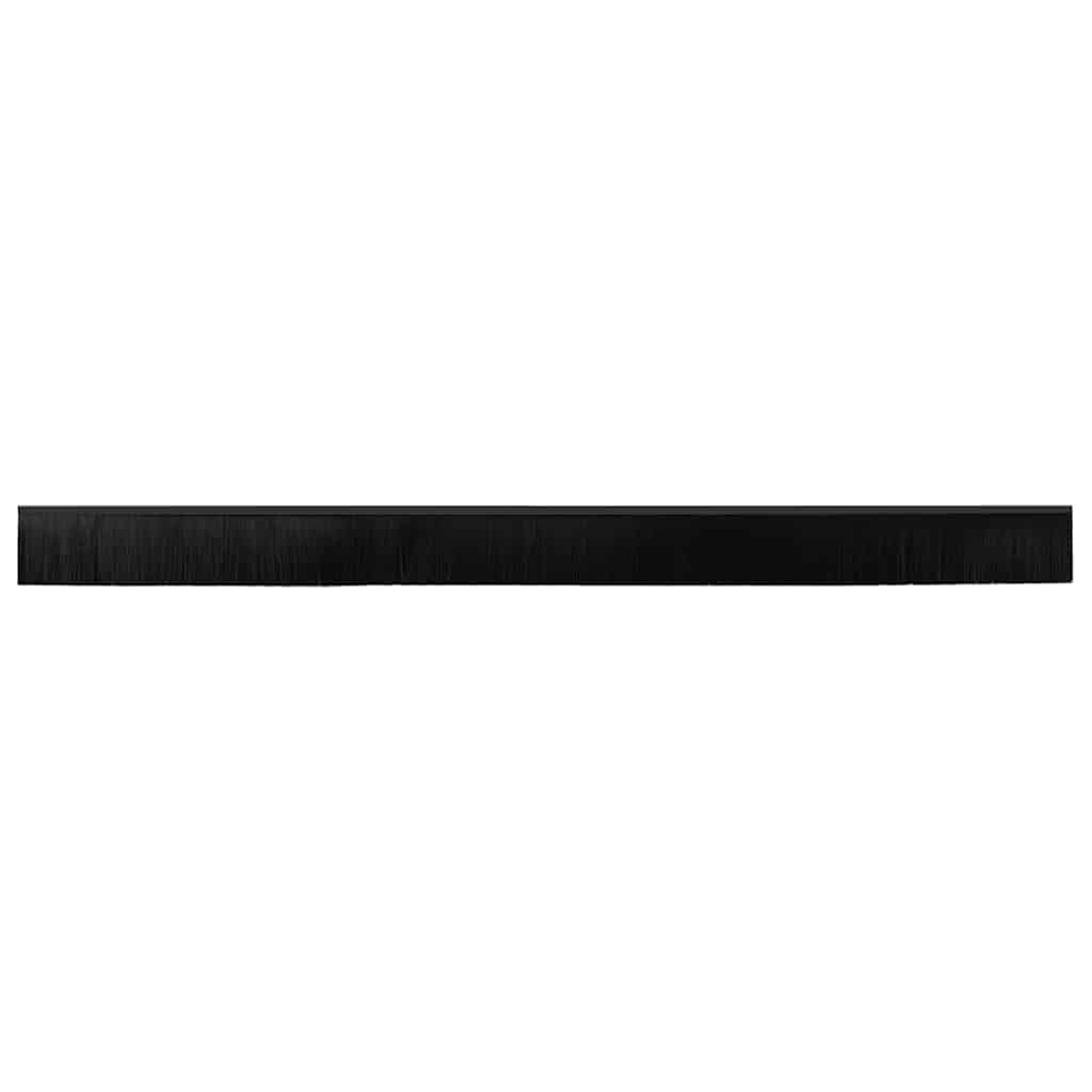 Spazzole per porte a vite 12 pcs Nero 100 cm Lega di alluminio | homemem39