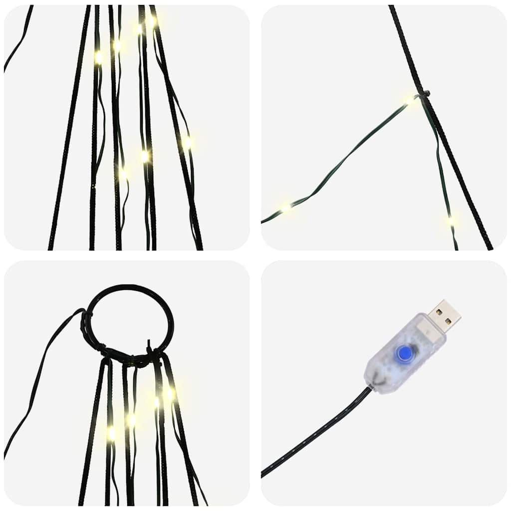 Albero di Natale LED con picchetti per il terreno Bianco caldo