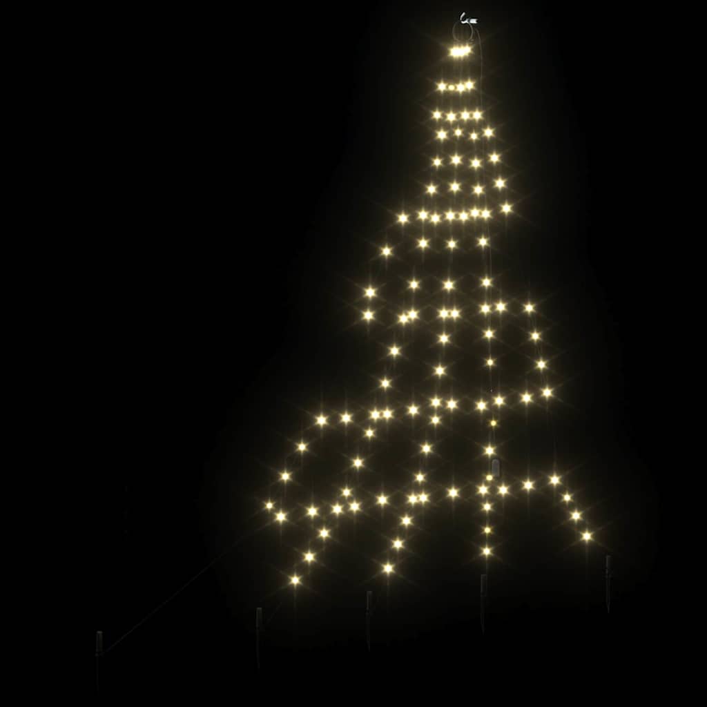 Albero di Natale LED con picchetti per il terreno Bianco caldo