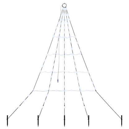 Albero di Natale LED con picchetti per il terreno Bianco freddo