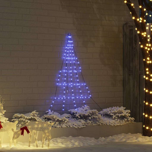 Albero di Natale LED con picchetti per il terreno Blu 180 cm