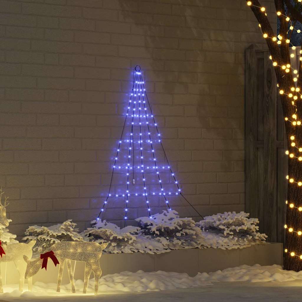 Albero di Natale LED con picchetti per il terreno Blu 182 cm