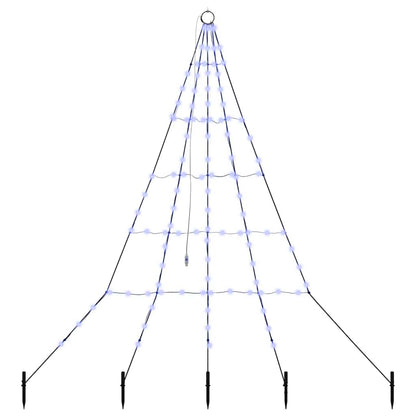 Albero di Natale LED con picchetti per il terreno Blu 180 cm