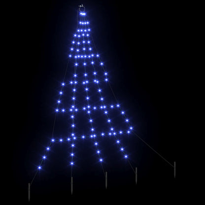 Albero di Natale LED con picchetti per il terreno Blu 180 cm