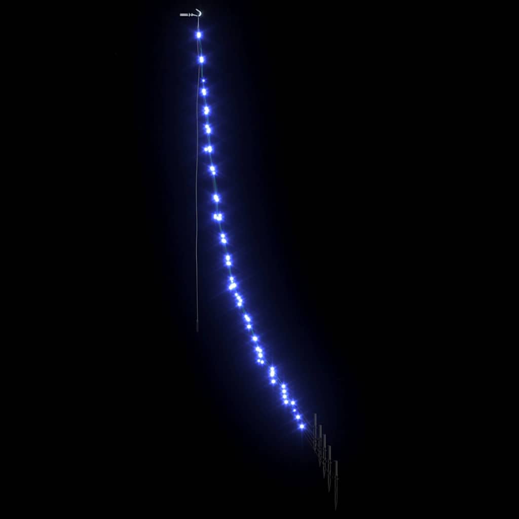 Albero di Natale LED con picchetti per il terreno Blu 180 cm