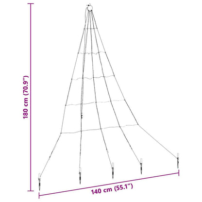 Albero di Natale LED con picchetti per il terreno Blu 180 cm