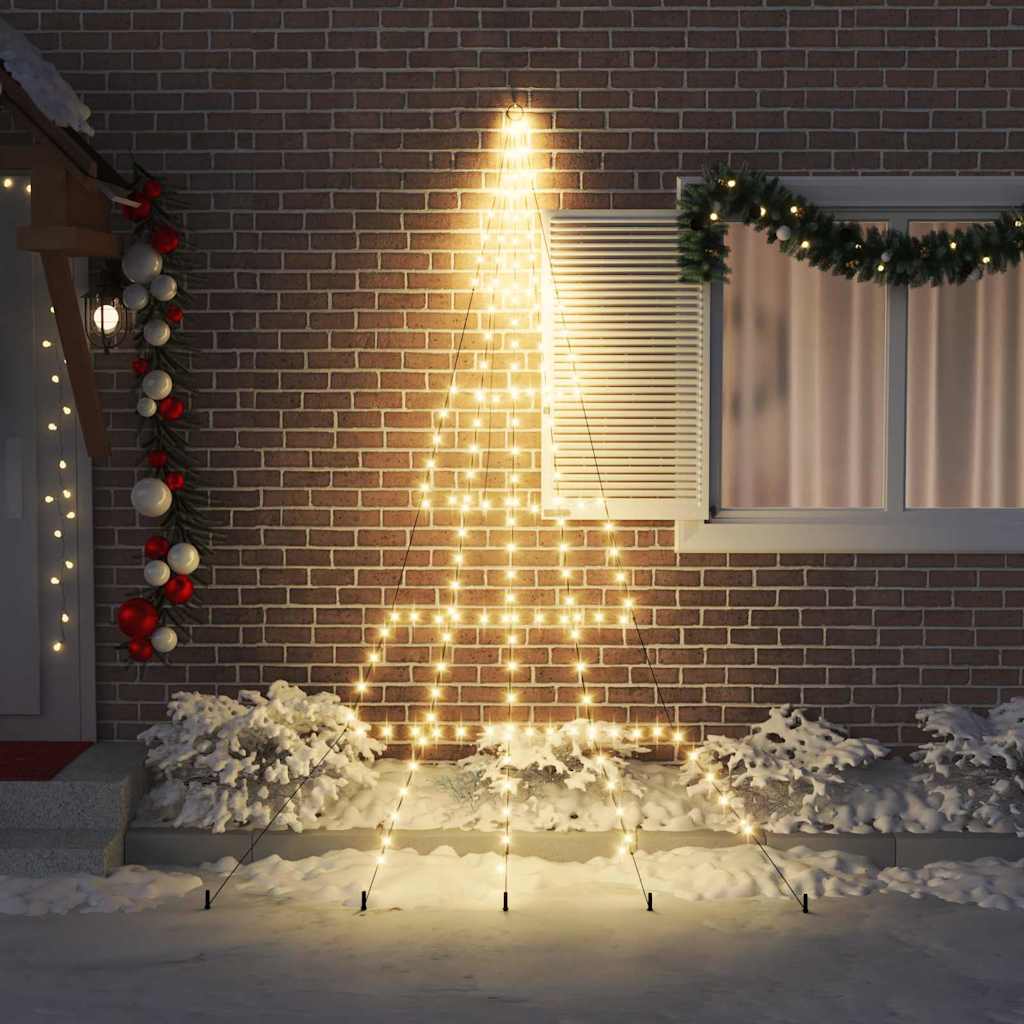 Albero di Natale LED con picchetti per il terreno 306 cm