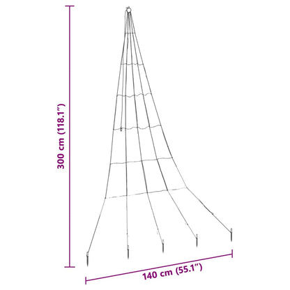 Albero di Natale LED con picchetti per il terreno Bianco caldo