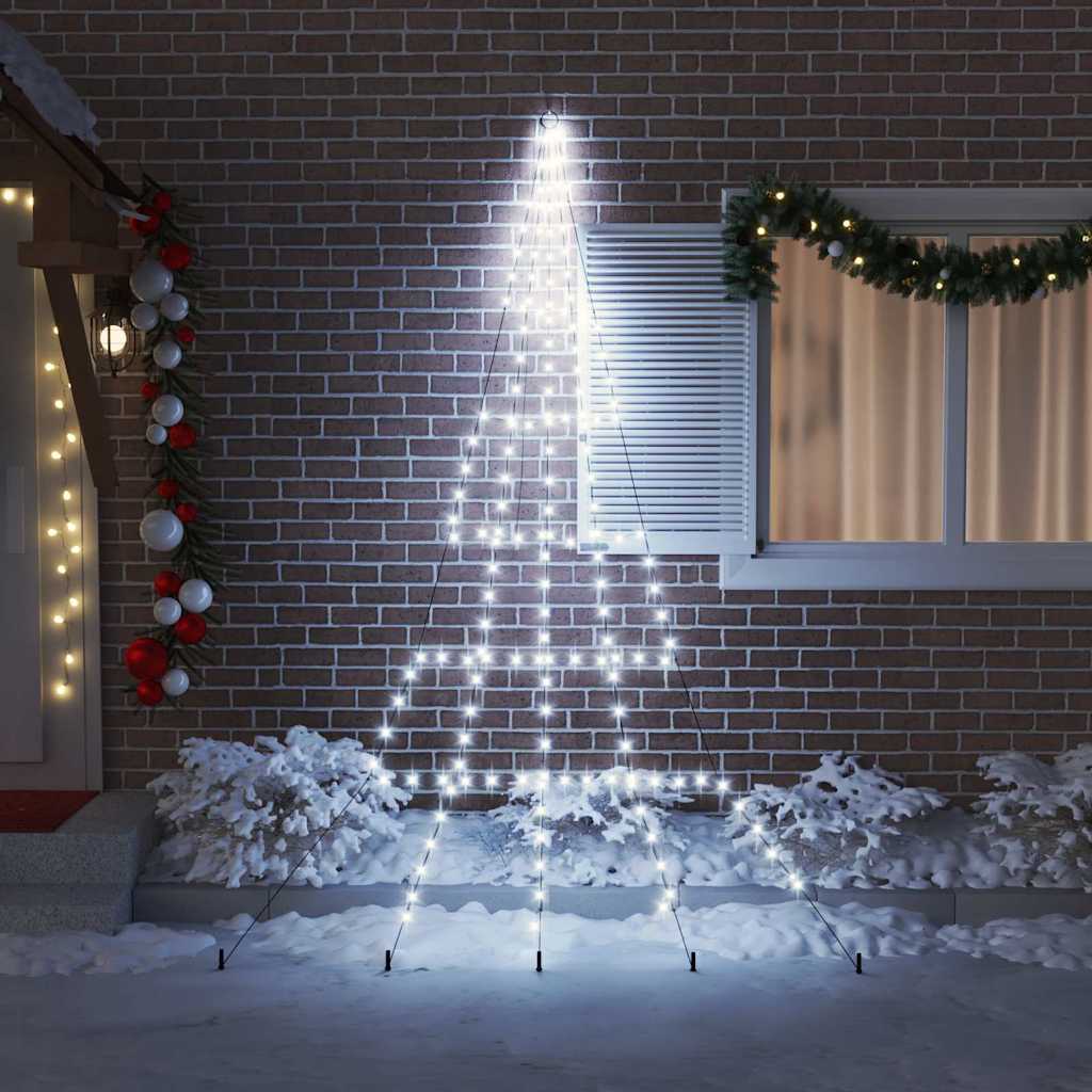 Albero di Natale LED con picchetti per il terreno 306 cm