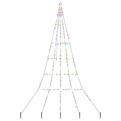 Albero di Natale LED con picchetti per il terreno Multicolore