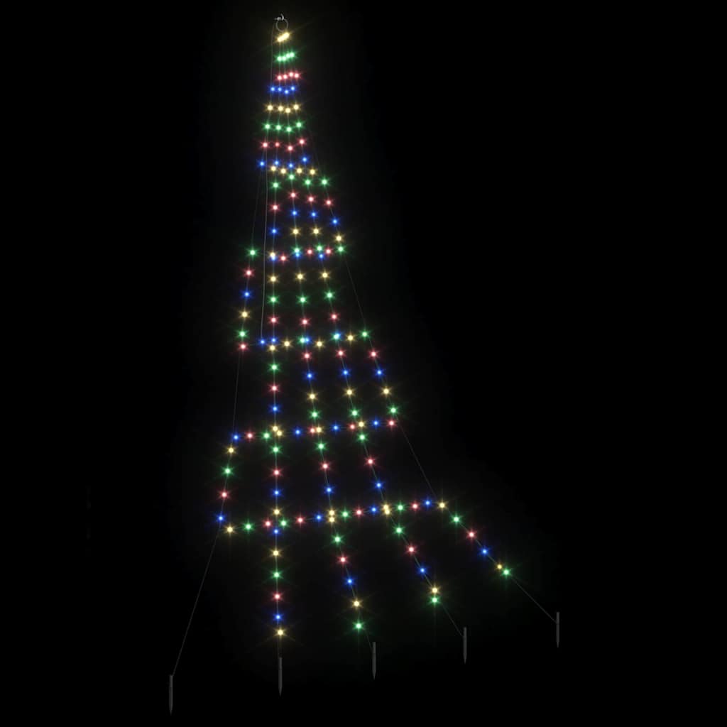 Albero di Natale LED con picchetti per il terreno 306 cm