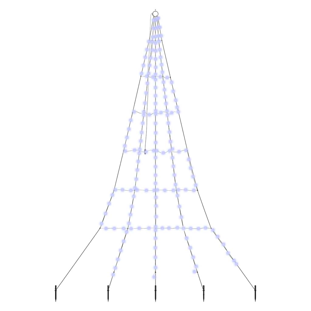 Albero di Natale LED con picchetti per il terreno Blu 300 cm