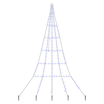 Albero di Natale LED con picchetti per il terreno Blu 300 cm