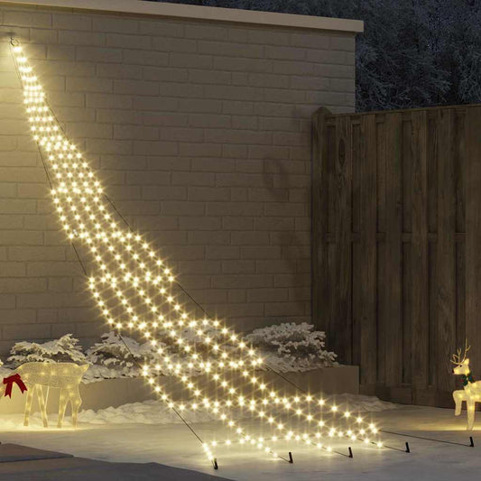 Albero di Natale LED con picchetti per il terreno Bianco caldo