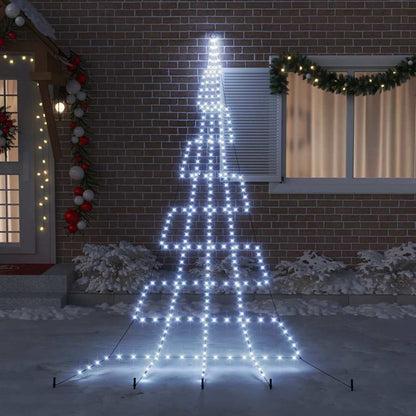Albero di Natale LED con picchetti per il terreno Bianco freddo
