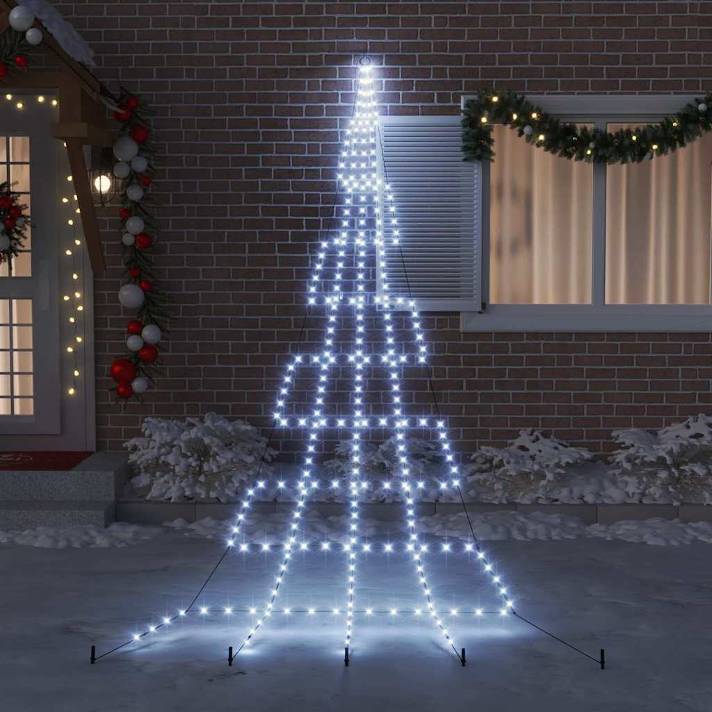 Albero di Natale LED con picchetti per il terreno 511 cm