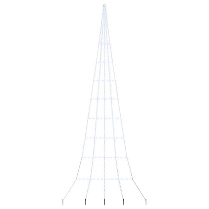 Albero di Natale LED con picchetti per il terreno Bianco freddo