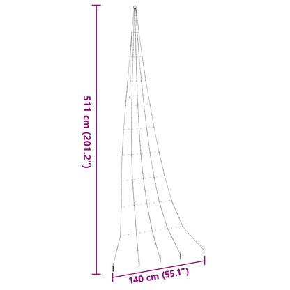 Albero di Natale LED con picchetti per il terreno 511 cm | homemem39