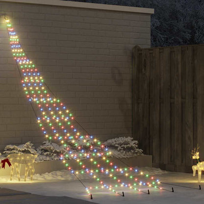 Albero di Natale LED con picchetti per il terreno Multicolore