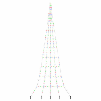 Albero di Natale LED con picchetti per il terreno Multicolore
