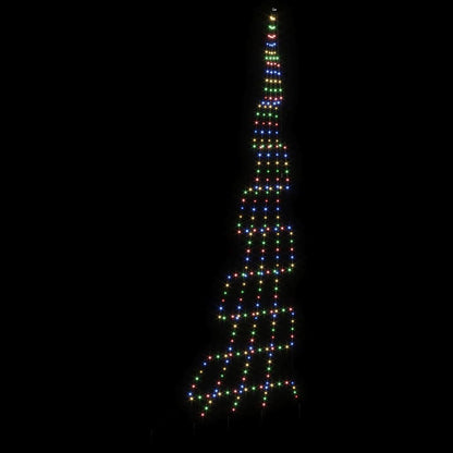 Albero di Natale LED con picchetti per il terreno 511 cm