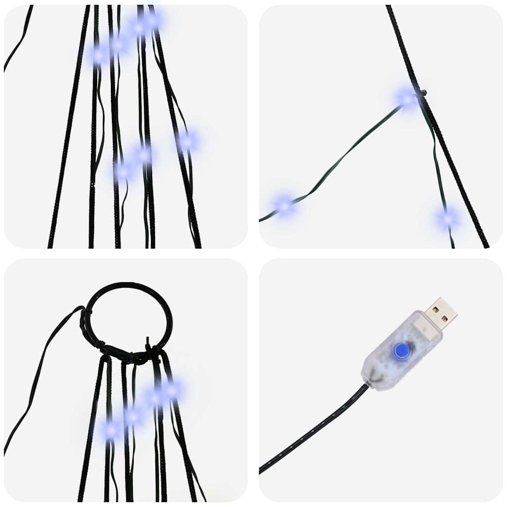 Albero di Natale LED con picchetti per il terreno Blu 500 cm