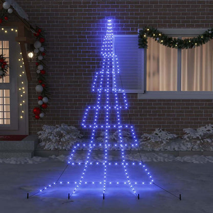 Albero di Natale LED con picchetti per il terreno Blu 500 cm