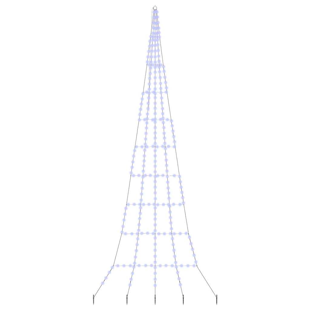 Albero di Natale LED con picchetti per il terreno Blu 500 cm