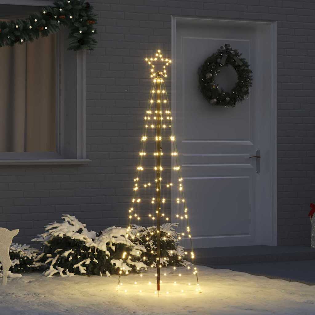 Albero di Natale LED con picchetti per il terreno Bianco caldo | homemem39