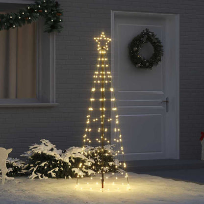Albero di Natale LED con picchetti per il terreno Bianco caldo | homemem39