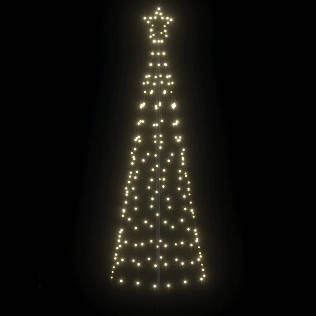 Albero di Natale LED con picchetti per il terreno Bianco caldo | homemem39