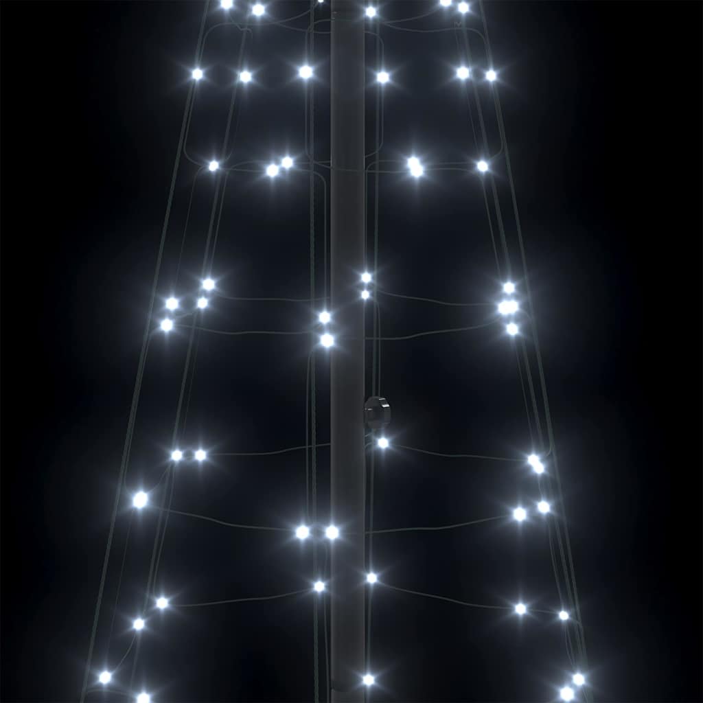 Albero di Natale LED 250 cm 390 LED Bianco freddo Acciaio