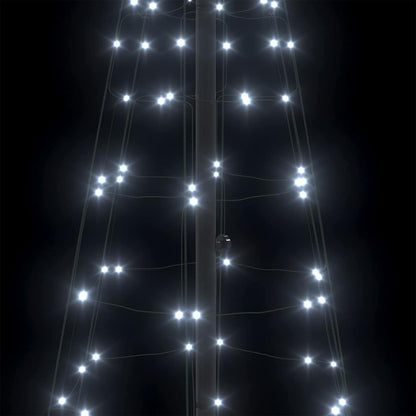 Albero di Natale LED 250 cm 390 LED Bianco freddo Acciaio
