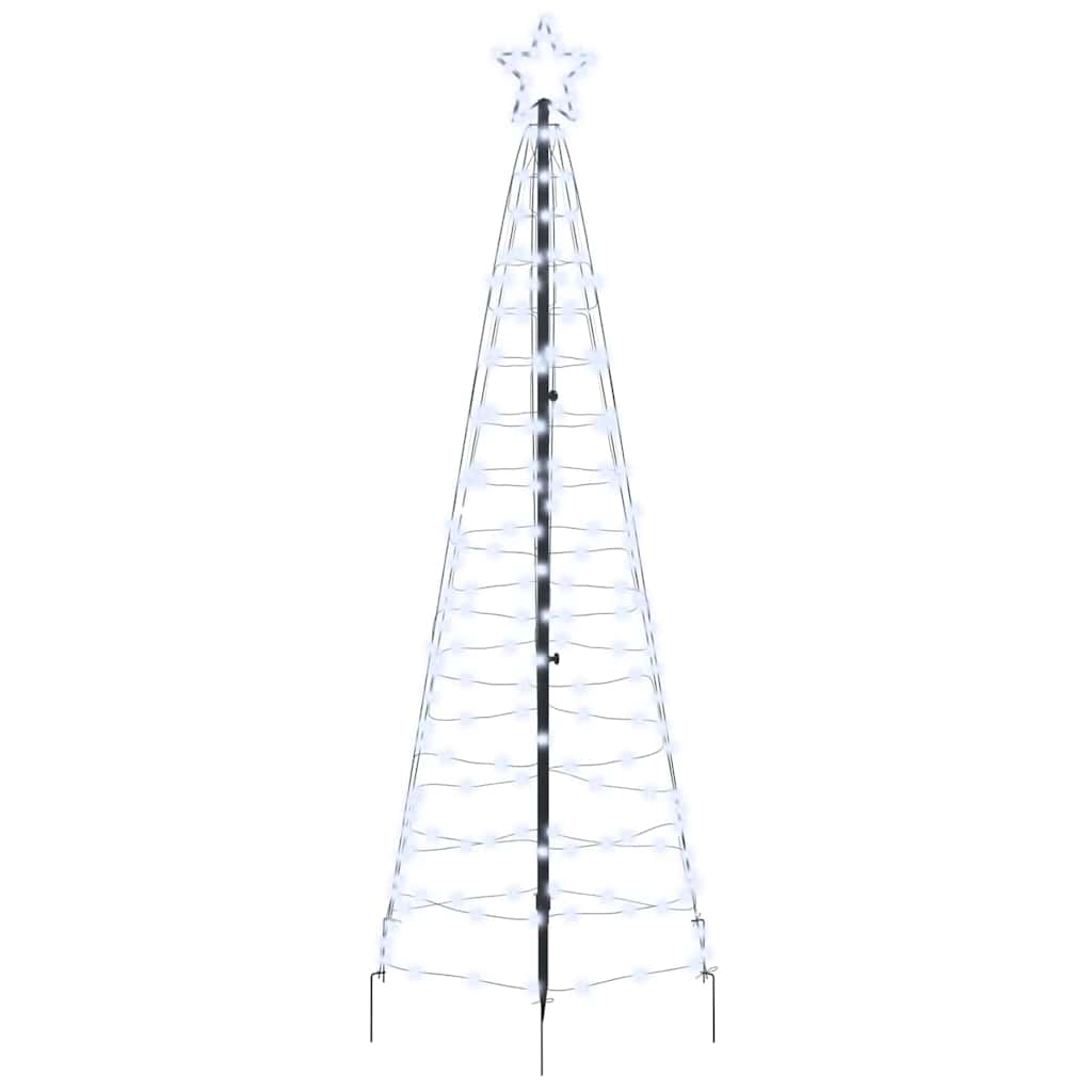 Albero di Natale LED 250 cm 390 LED Bianco freddo Acciaio