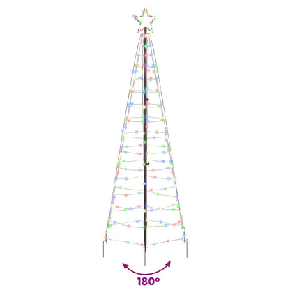 Albero di Natale LED EKENAS 250 cm 390 LED Multicolore Acciaio