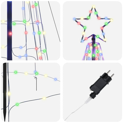 Albero di Natale LED con picchetti per il terreno 400 cm Ferro | homemem39