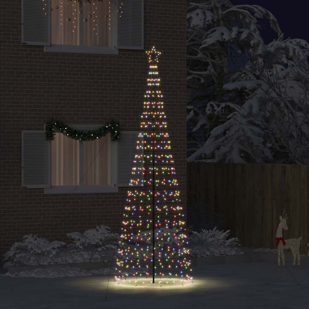 Albero di Natale LED con picchetti per il terreno 400 cm Ferro | homemem39