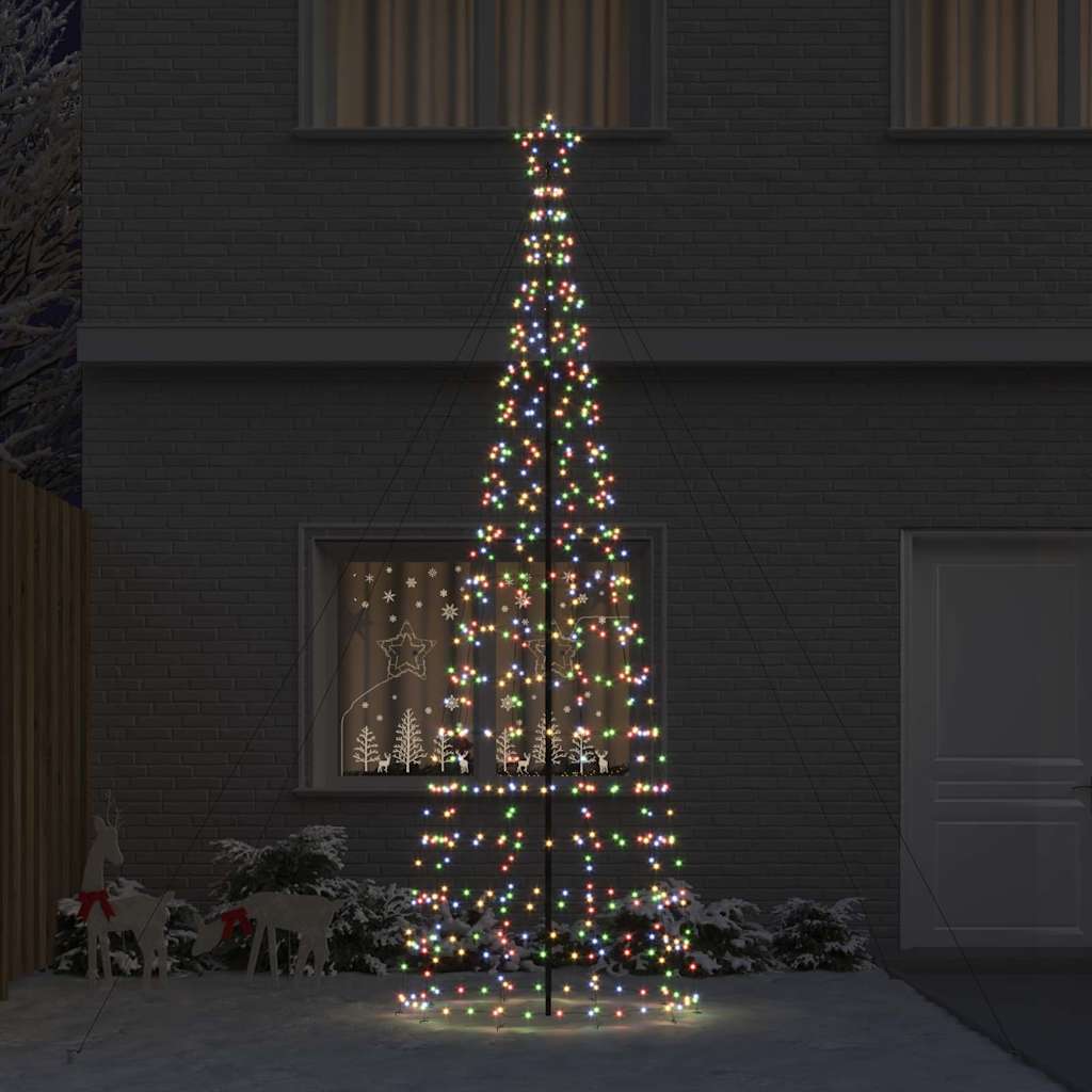 Albero di Natale LED con picchetti per il terreno 400 cm Ferro | homemem39
