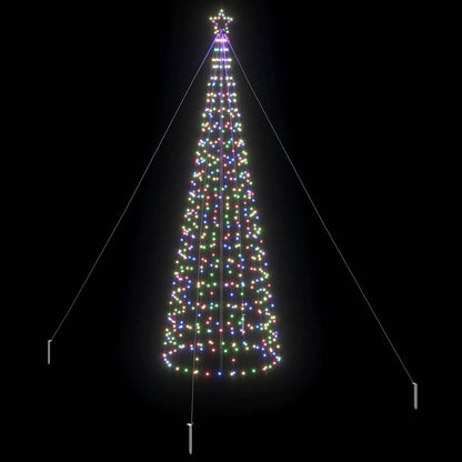 Albero di Natale LED con picchetti per il terreno 400 cm Ferro | homemem39