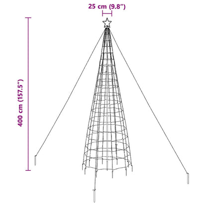 Albero di Natale LED con picchetti per il terreno 400 cm Ferro | homemem39