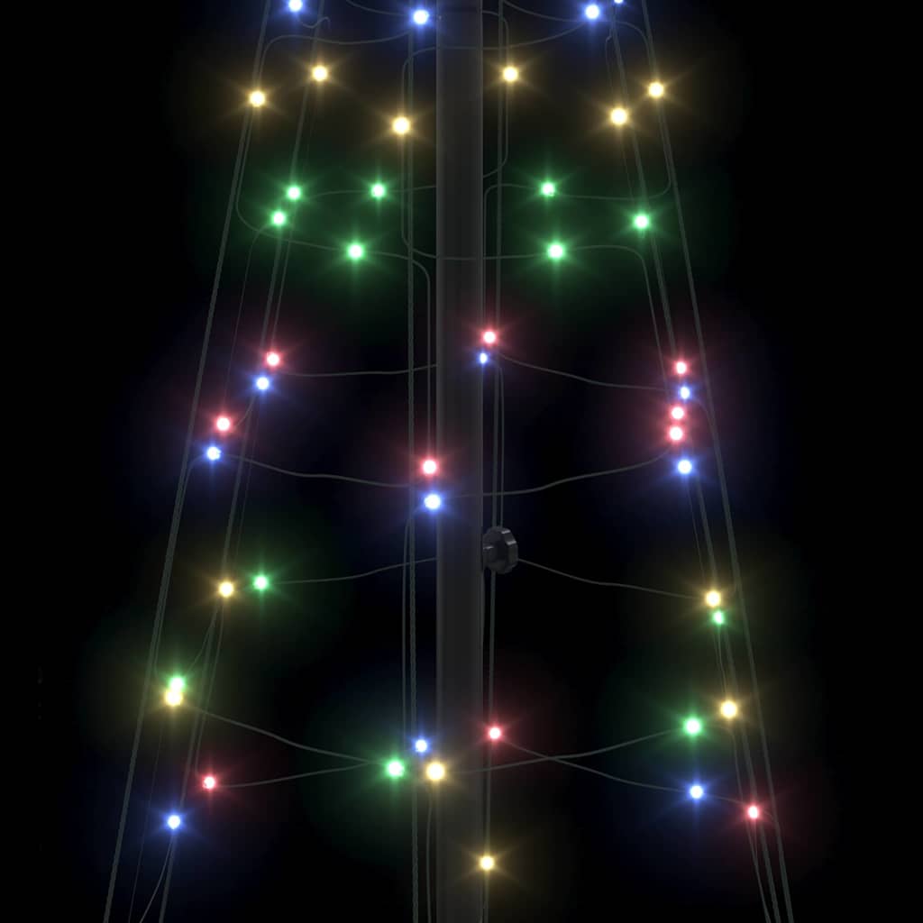 Albero di Natale LED con 390 LED Multicolore 250 cm Ferro