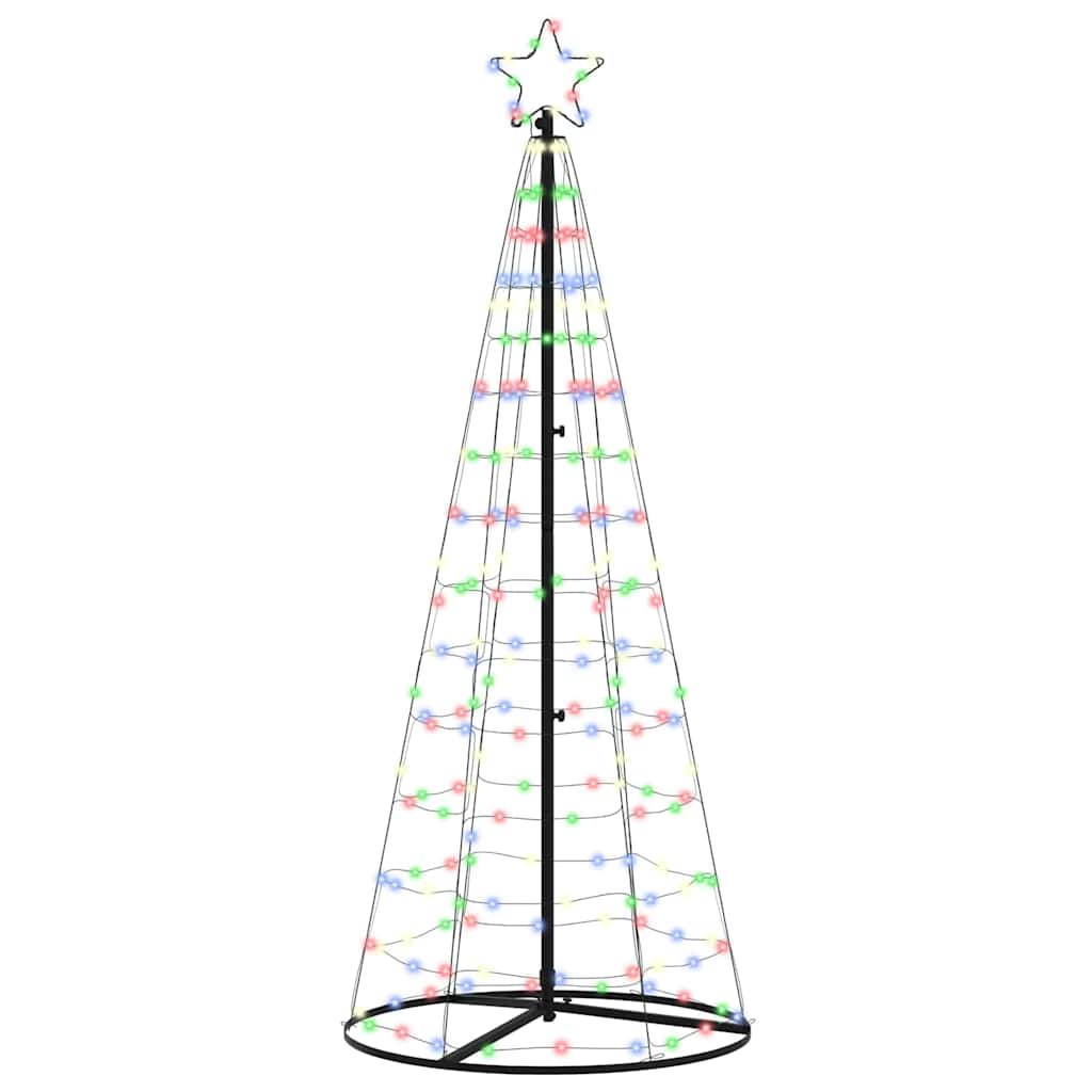 Albero di Natale LED con 390 LED Multicolore 250 cm Ferro
