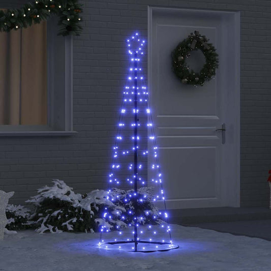 Albero di Natale LED con 390 LED con supporto Blu 250 cm Ferro